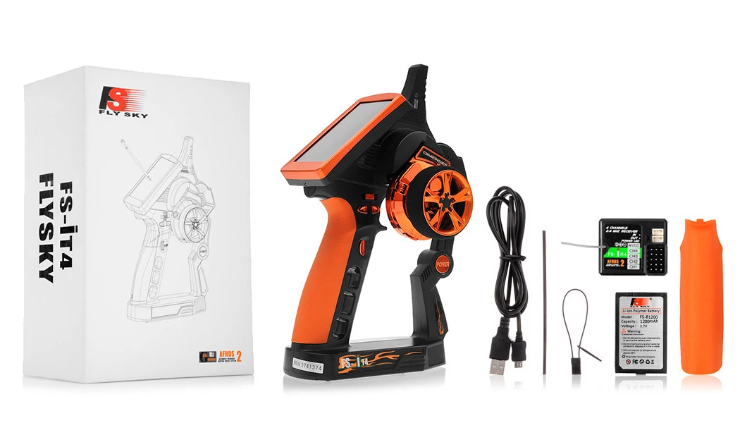 Fly Sky FS-iT4 4 Channel 2.4ghz Telemetry Radio System (Orange) 79P-IT4-TouchScreen-Radio-Orange 15 Fly Sky FS-iT4 4 Channel 2.4ghz Telemetry Radio System (Orange) 79P-IT4-TouchScreen-Radio-Orange - Image 15