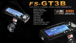 FlySky FS-GT3B Digital 3ch 2.4ghz TX & RX LCD Transmitter & Receiver 79P-GT3B-CarRadio-LCD