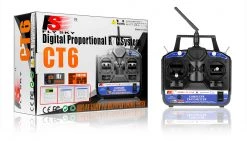 FlySky Digital Proportional RC System 2.4G CT6B 6-Channel Transmitter+Receiver (R6B) (Complete Radio System For RC Helicopter+Airplane) FS-Sky 79P-CT6B-R6B-RadioSystem