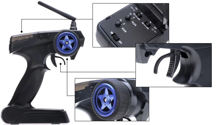 Exceed RC HSP Off Road Truck Radio Car 1/10 Brushless PRO 2.4Ghz Electric Infinitive EP RTR Off Road Truck (CC Blue) RC Remote Control Car With Aluminum Shocks + 3s LiPo Ready 7 Exceed RC HSP Off Road Truck Radio Car 1/10 Brushless PRO 2.4Ghz Electric Infinitive EP RTR Off Road Truck (CC Blue) RC Remote Control Car With Aluminum Shocks + 3s LiPo Ready - Image 7